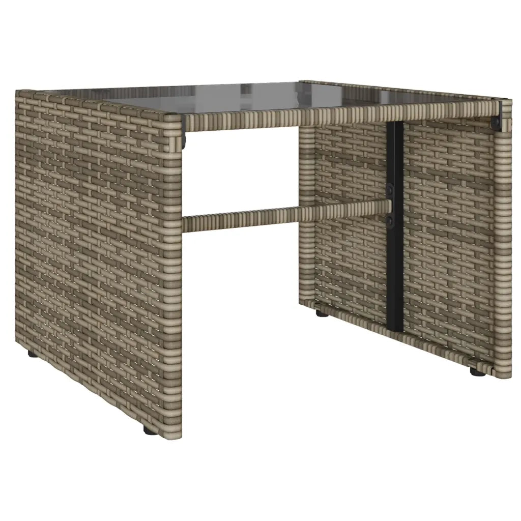 Set Divani da Giardino 4 pz con Cuscini in Polyrattan Grigio 4003880