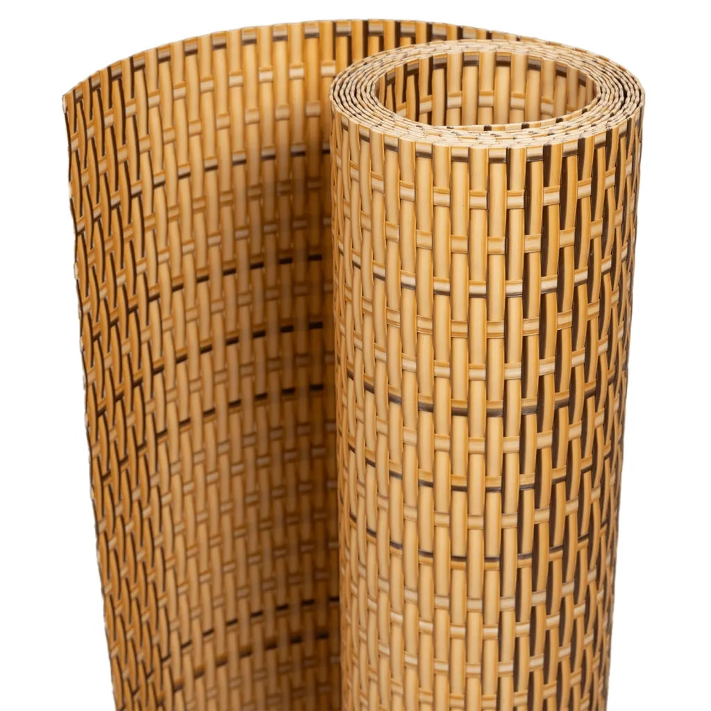 Paravento da Balcone Marrone Chiaro 500x80 cm in Polyrattan 156271