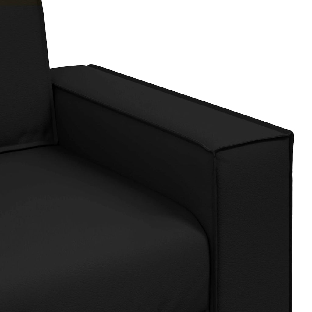 Divano a due posti Nero 160 cm Pelle Sintetica 4105050