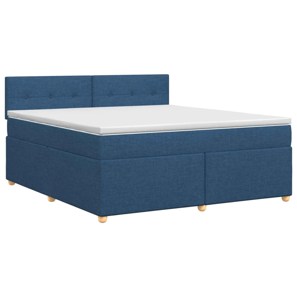 Letto box spring con materasso Blu 140 x 190 cm Tessuto 3450957