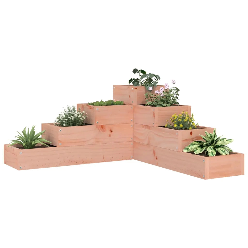 Fioriera | Cassetta per fiori | Vaso Giardino 4 Ripiani 80,5x79x36cm Legno Massello Douglas