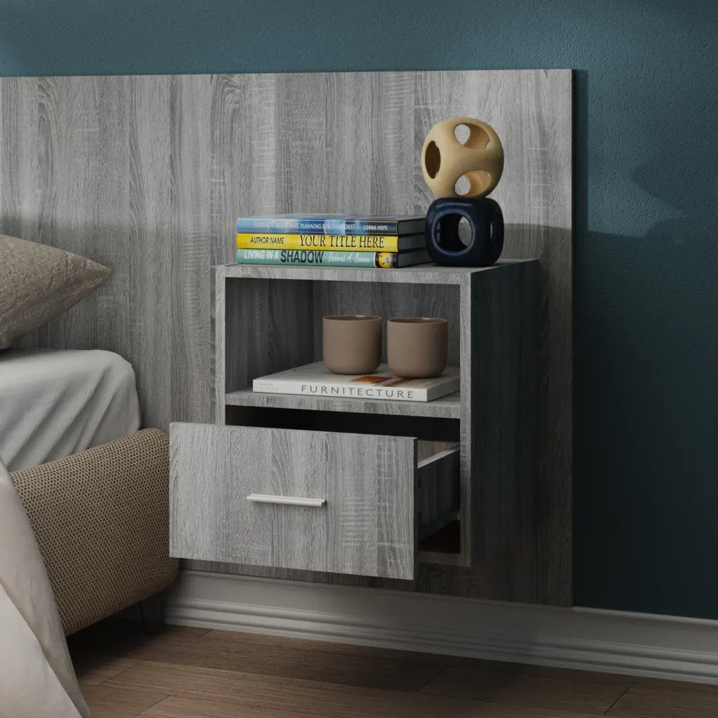 Comodino a Muro Grigio Sonoma 816966