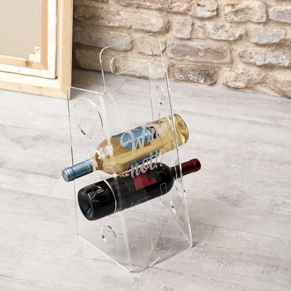 WINE NOT PORTABOTTIGLIE IN CRISTALLO ACRILICO TRASPARENTE