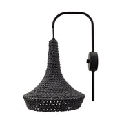 Applique boho grigia in cotone MAHAKA Shilo E27 20W