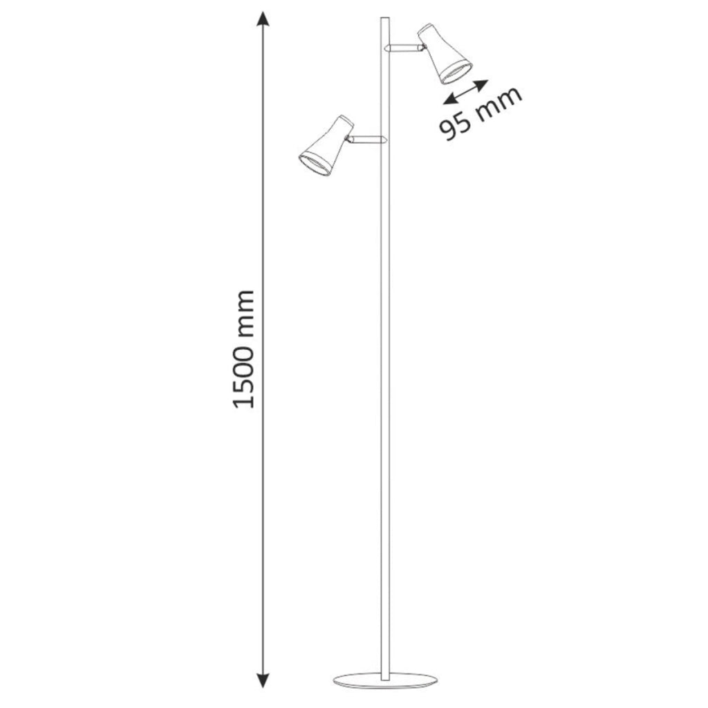 Lampada da terra LED bianca 3000K Berg Polux 318206