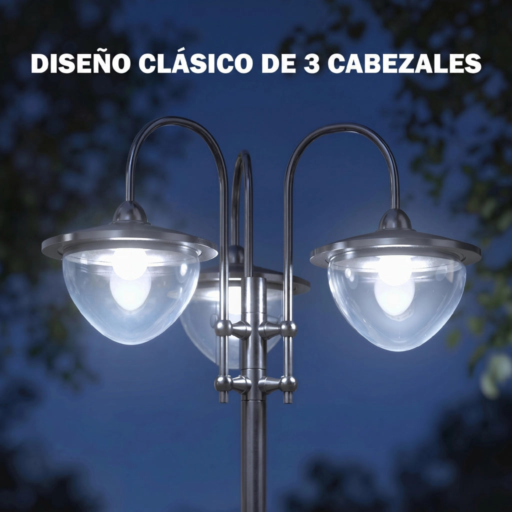Lampada Solare da Giardino ¨C Minimal ¨C Nero 60x55x189 cm