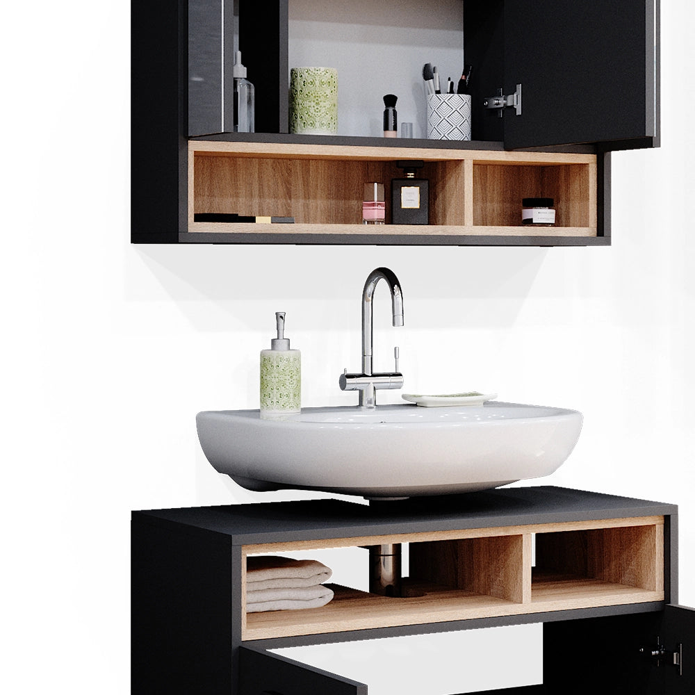 Vicco Set mobili bagno Antracite 2 parti