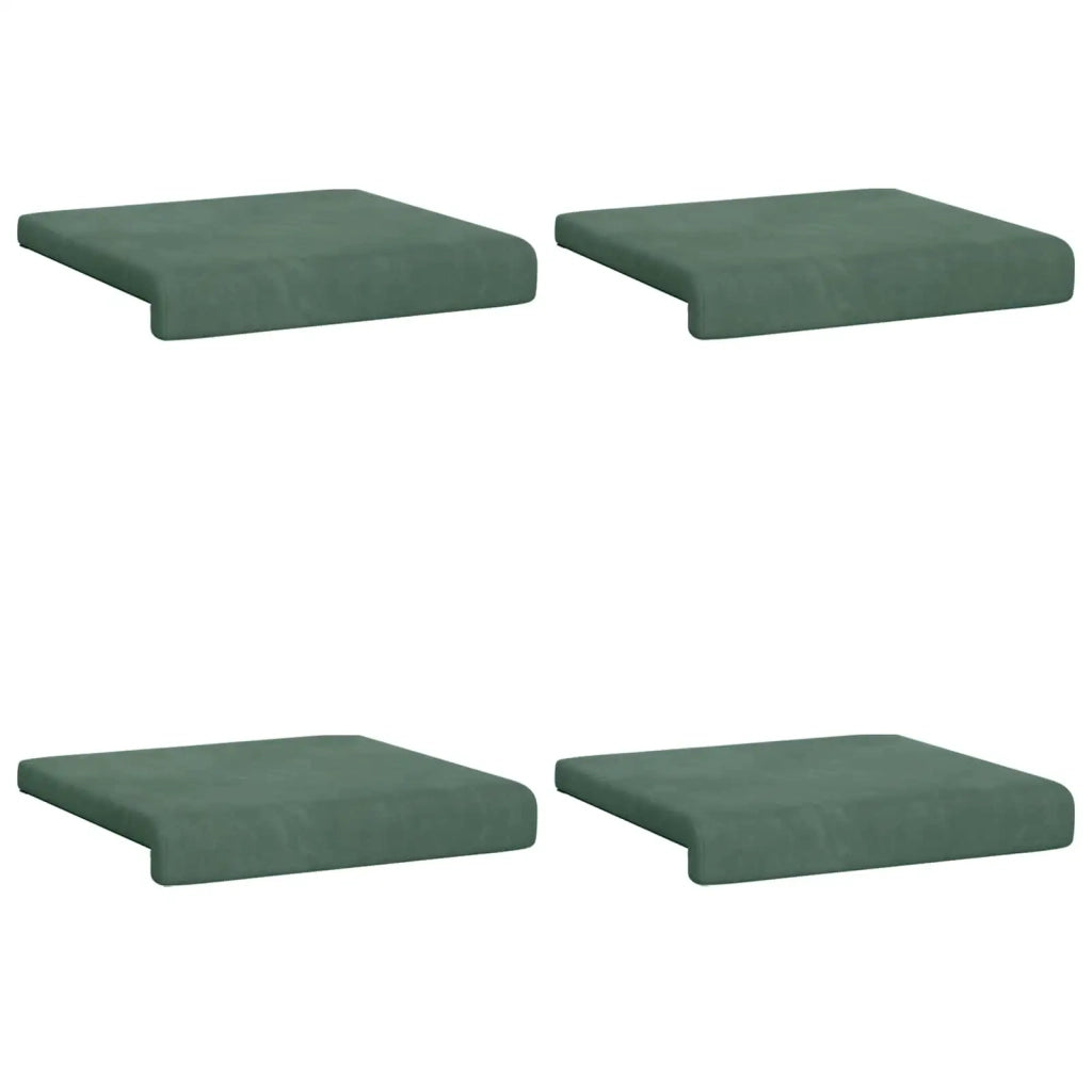 Cuscino per panchina 4 pcs Velluto Verde Mare Profondità 35 cm 42043109