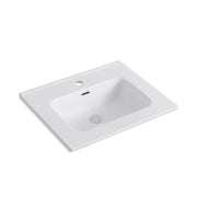 Consolle con vasca centrale LINPH cm 81x46 Bianco lucido