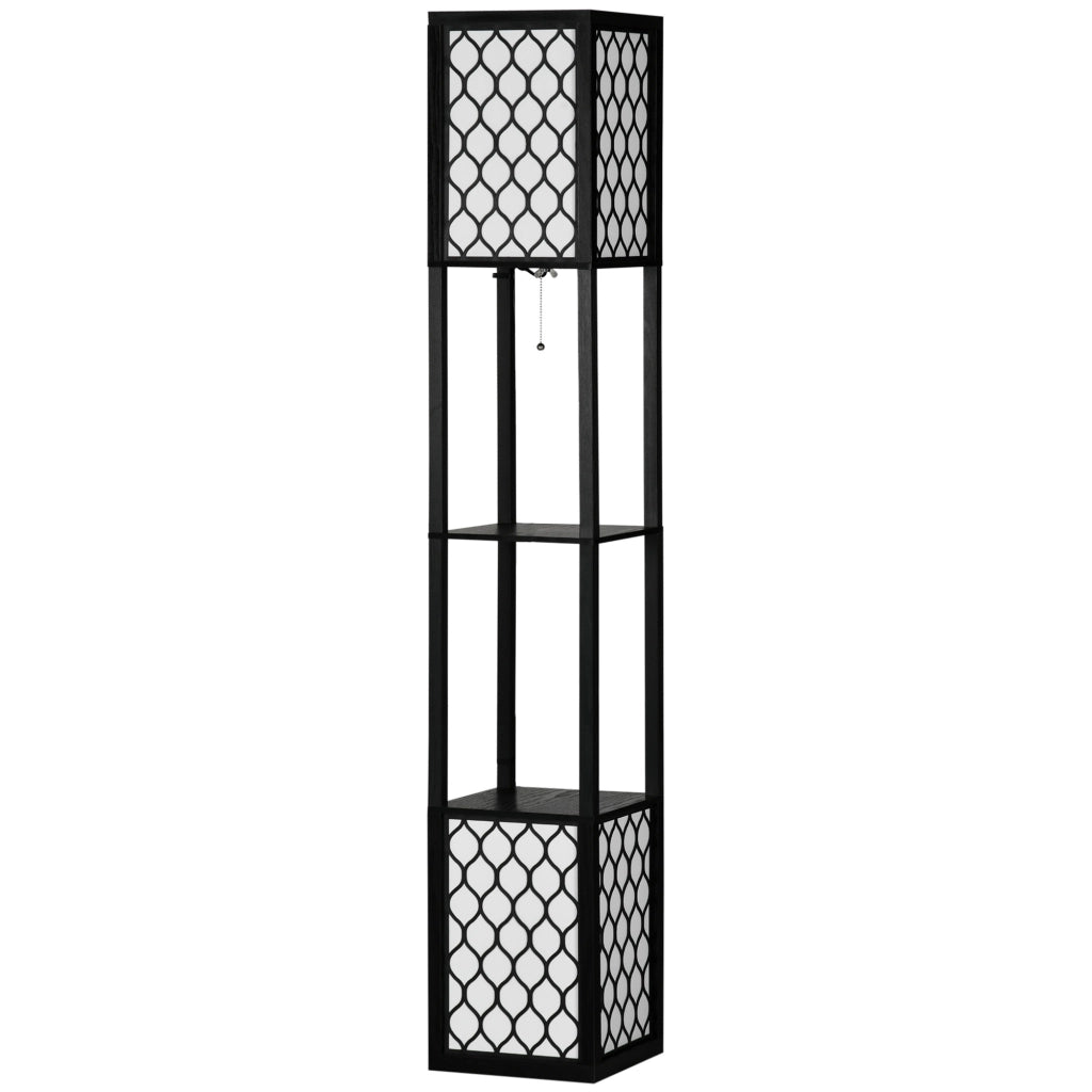 Lampada da terra moderna ¨C Minimal ¨C 26x26x156 cm, nero e bianco