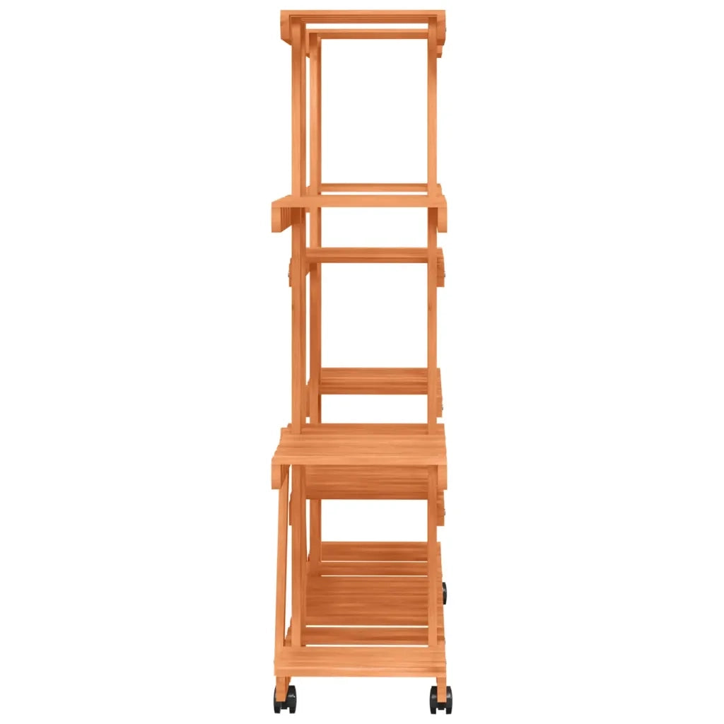 Portafiori | Sostegno per piante con Ruote 110x25x115 cm in Legno Massello di Abete