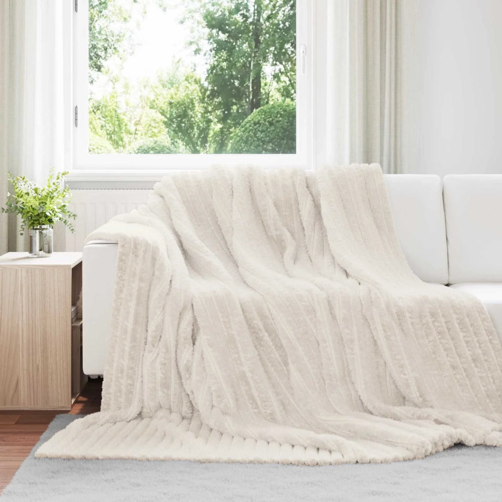 Coperta Crema 240 x 220 cm Panno 42016855