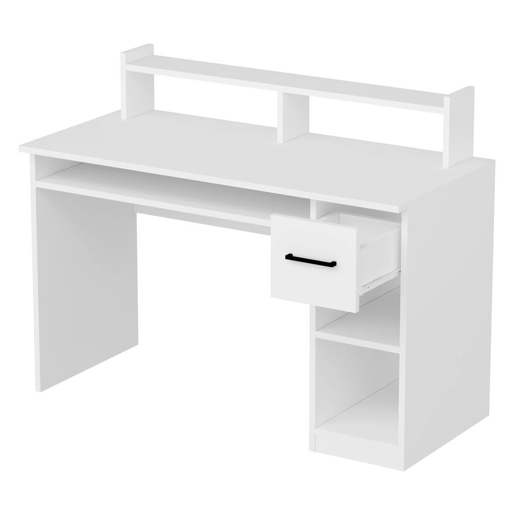 Roletto, Scrivania 5 Ripiani, 99x120x55h cm Bianco
