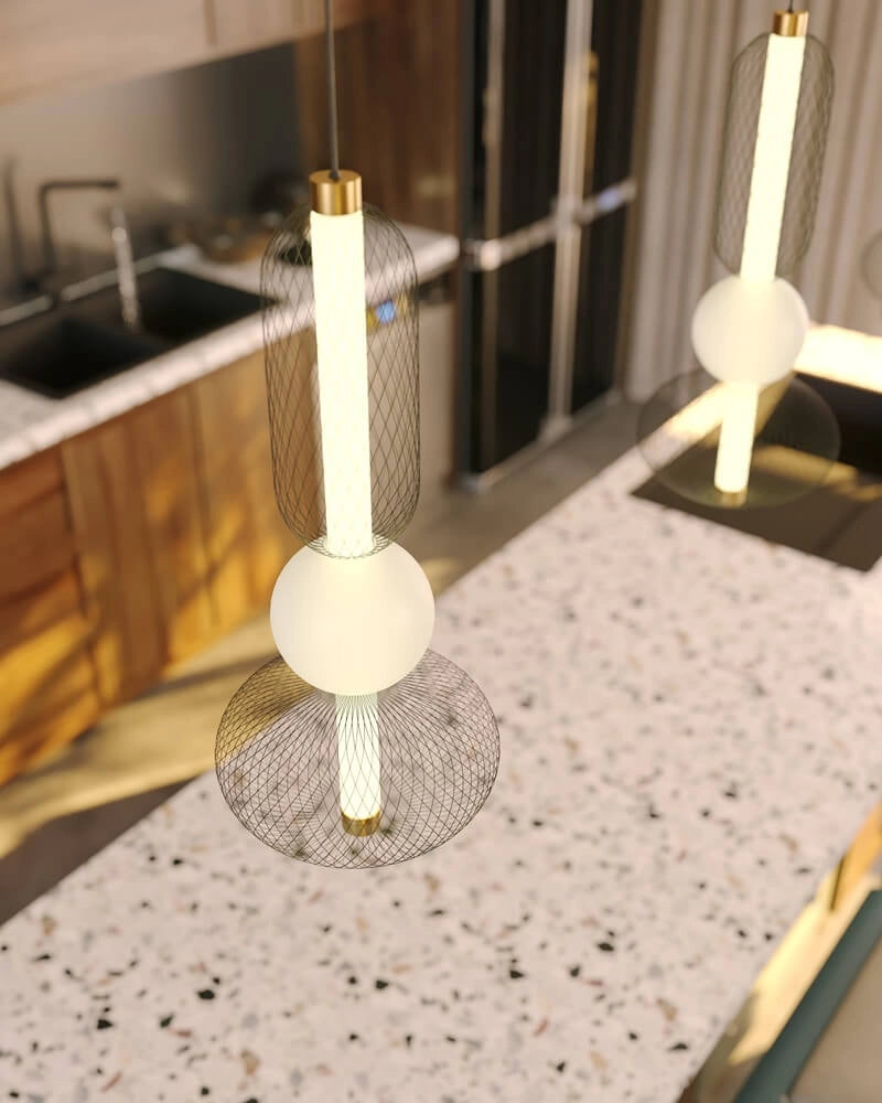 Lampada a sospensione Maxlight Bora LED 10W nero/oro