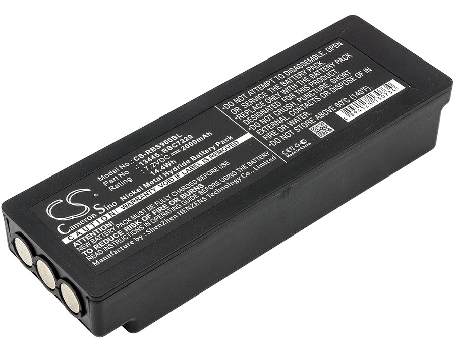 BATTERIA COMPATIBILE SCANRECO RBS960BL NiMH 7,2V 2000 mAh