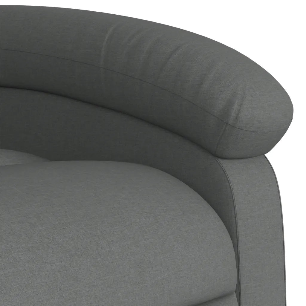 Poltrona reclinabile in tessuto grigio scuro 3205381