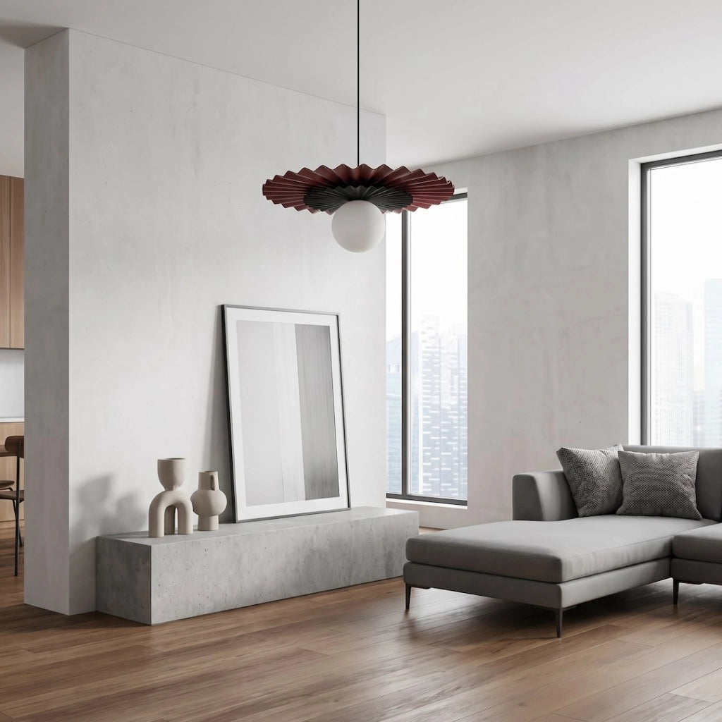 Lampada a sospensione UMBRA Emibig 1xG9 bordeaux nero