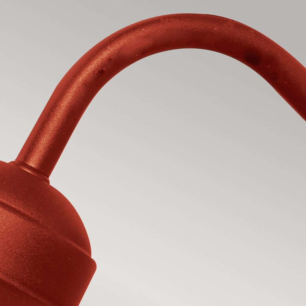 Applique esterna industriale rossa E27 IP44 Klampenborg