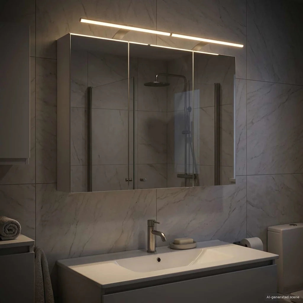 Mobiletto per specchio da bagno Bianco 100 x 14,5 x 70 cm 889127