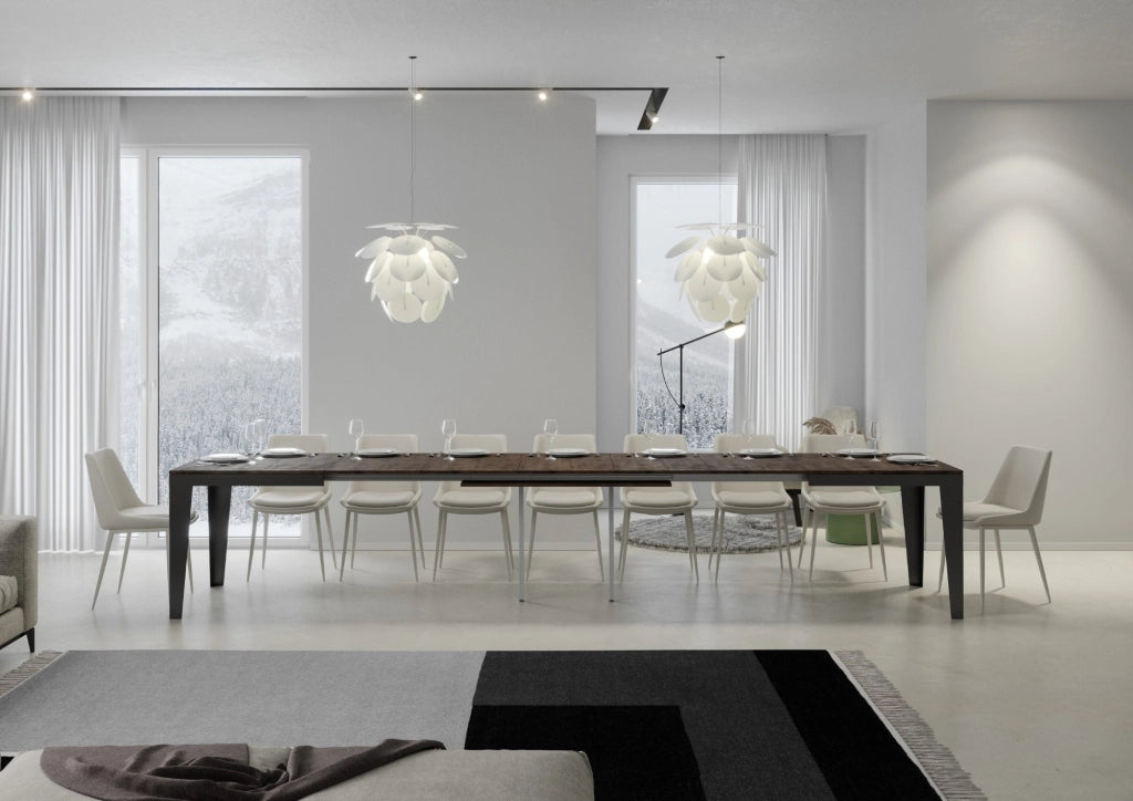 Tavolo Allungabile 180-440x90x77 cm Flame Evolution Noce