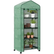 Serra da Balcone 4 Livelli con Rotelle ¨C zephmum ¨C Acciaio e PE Verde 69x50x165