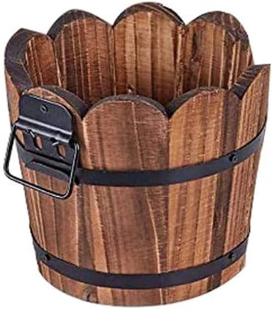 Vaso per piante in legno - artigianale - per interni ed esterni