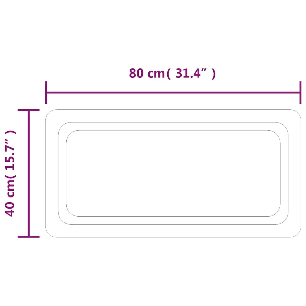 Specchio da Bagno con Luci LED 80x40 cm 151785