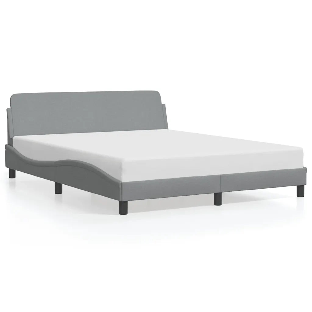 Giroletto-Struttura Letto Dover Grigio Chiaro 160x200 cm Tessuto