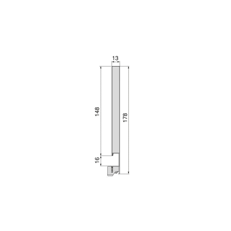 Cassetto esterno Vertex 40kg altezza 178mm, profondità 450mm, Acciaio, Grigio verniciato