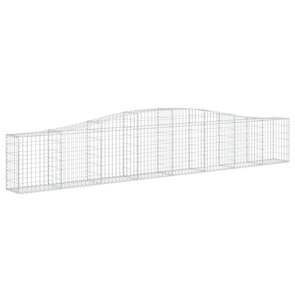 Cesti Gabbioni ad Arco 2 pz 400x30x60/80 cm Ferro Zincato 3145800