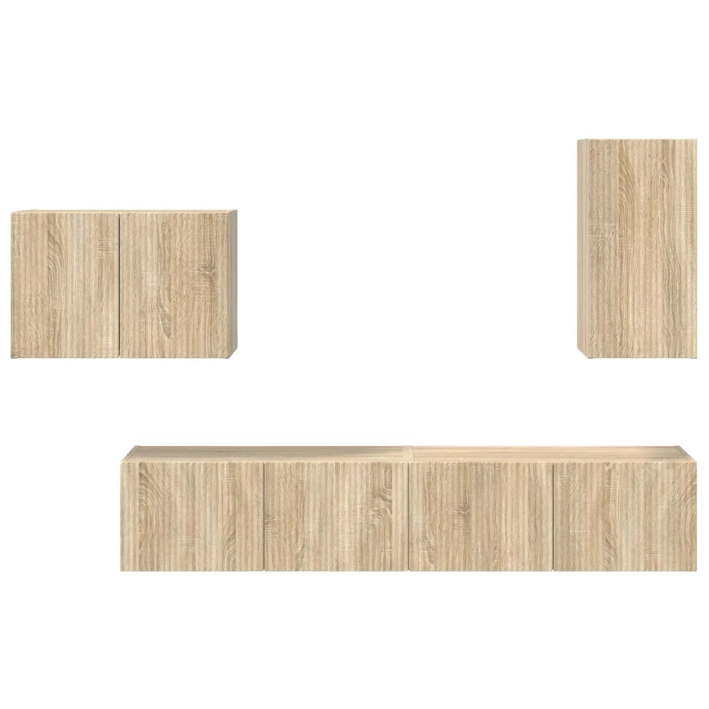 Set di Mobiletto da TV a Parete 4 pcs Rovere Sonoma 3408936