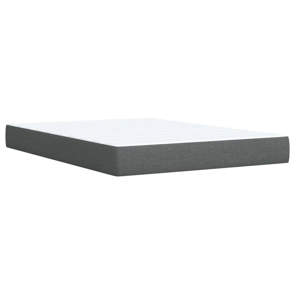 Letto box spring con materasso Grigio Scuro 140 x 190 cm 3450945