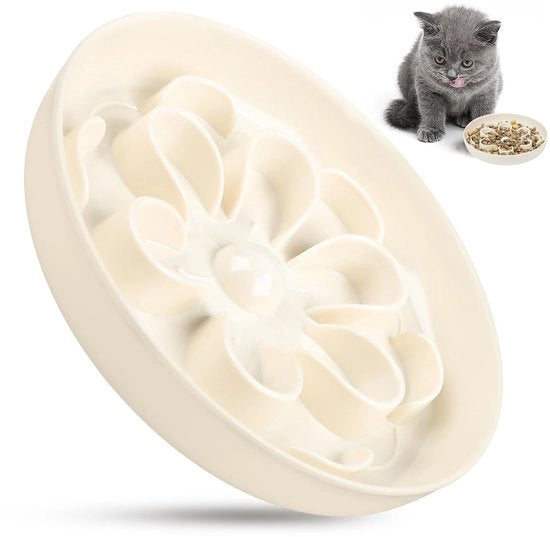Ciotola per Cane e Gatto - Anti-sling - Alimentazione Lenta - Ciotola per Cane e Gatto - Impermeabile all'Overloop - Design Interattivo con Fiori - Riduce l'Insalivamento - Ciotola per Alimentazione