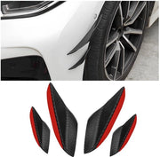 Spoiler universale per bumper - 4 pezzi - Pieno nero - Facile da installare - Lip splitter per bumper