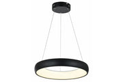 Lampada a sospensione nera Lima Ring LED 24W Ø40 cm Reality