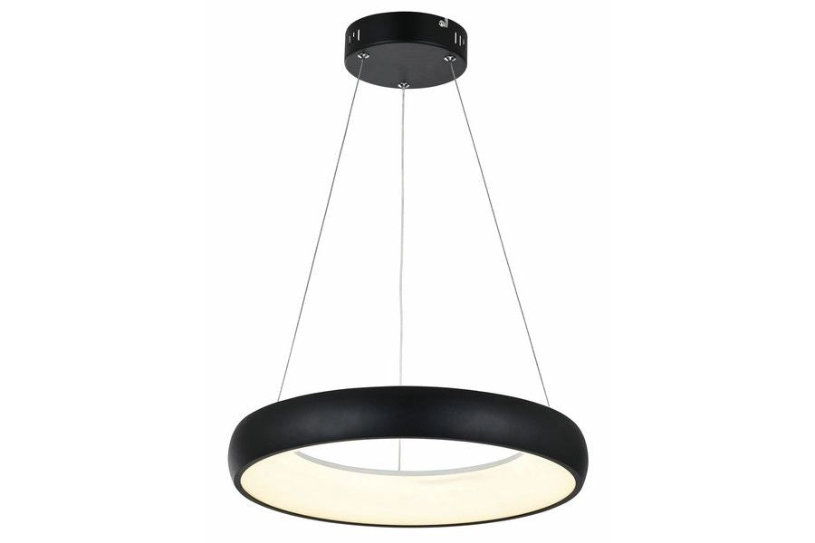 Lampada a sospensione nera Lima Ring LED 24W Ø40 cm Reality