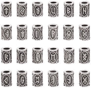 Accessori Creativi per Gioielli DIY - Elementi di Runa Viking - Spacer Metallico Antico - 24 pezzi - Accessori per Gioielli in Metallo