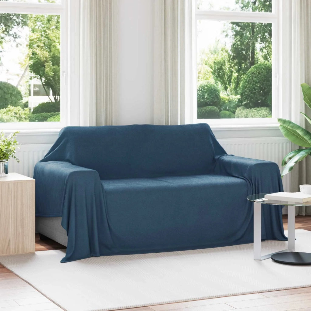 Coperte da Pile 6 pcs Blu navy 280 x 210 cm Panno 42017147