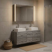 Set di mobili per il bagno 4 pz Sonoma grigio 3406828