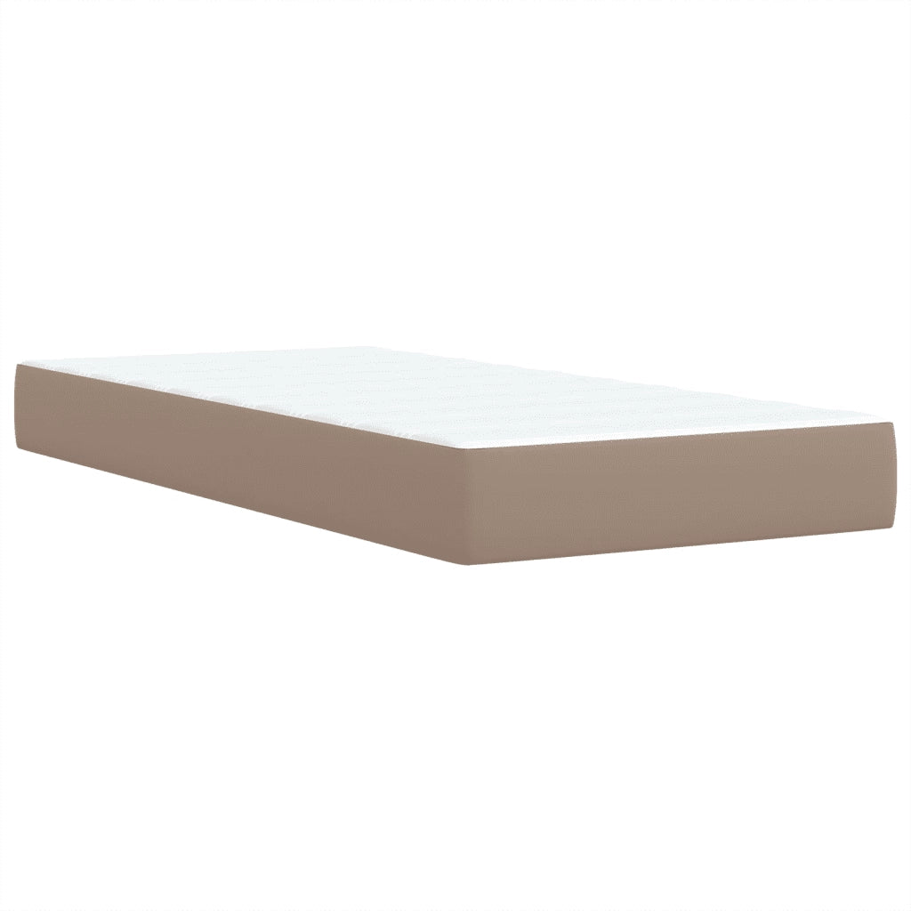 Giroletto a Molle con Materasso Cappuccino 100x200cm Similpelle