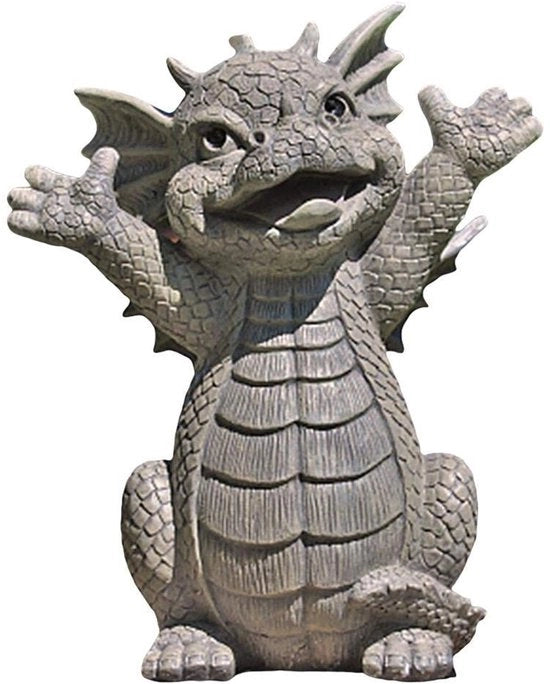 Statua di Drago per Esterno - Decorazione per Giardino - Decorazione per Muro - Statua per Meditazione - Statua per Yoga