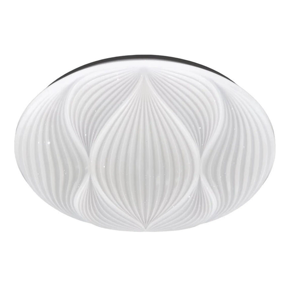 Trade Shop - Lampada Da Soffitto Plafoniera Decorata Bianco Led 60w Luce Fredda 6500k Ip20 69771 -