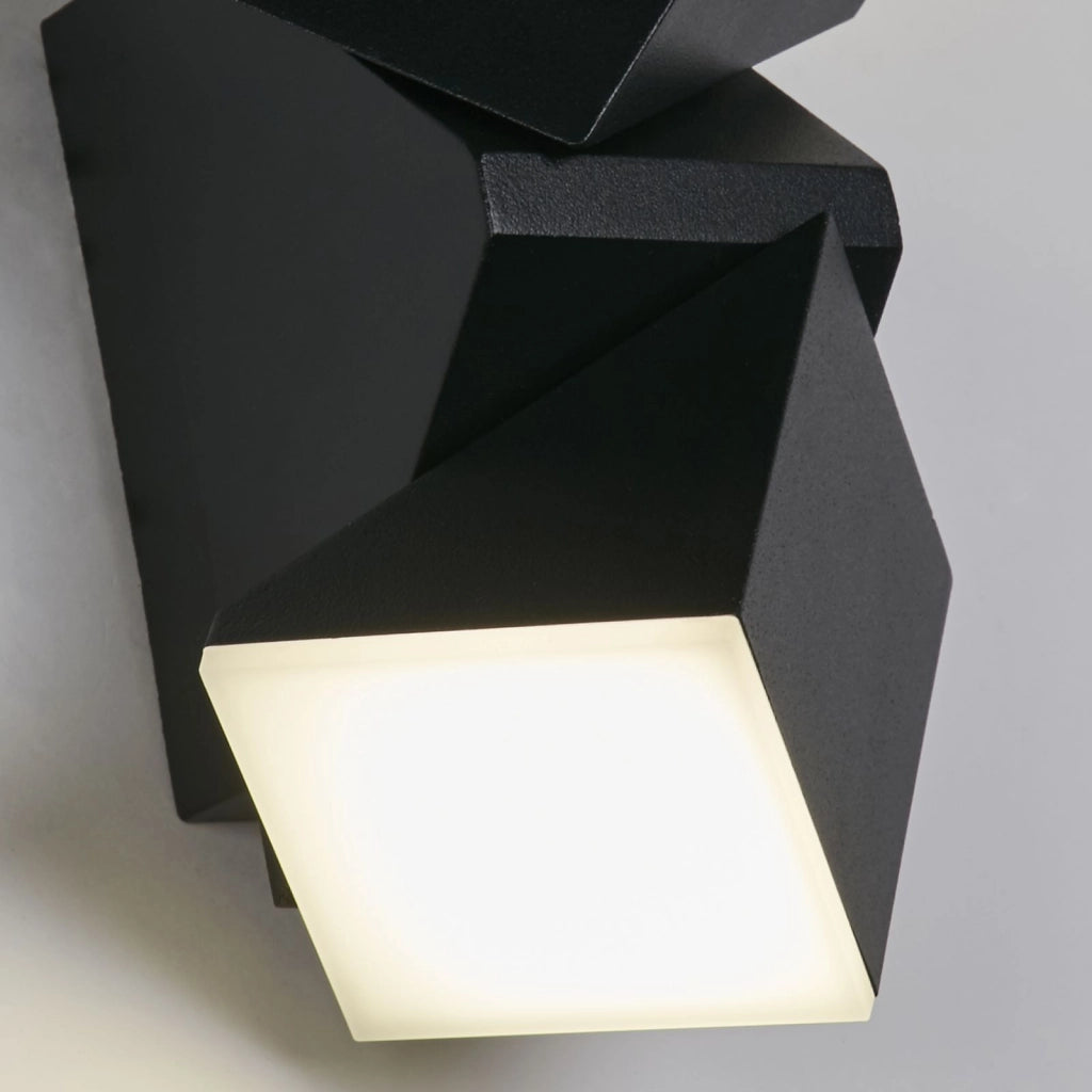 Lampada da parete esterna a LED Montana, nera