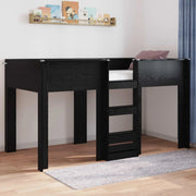 Letto a Castello per Bambini Rovere Nero 100 x 200 cm