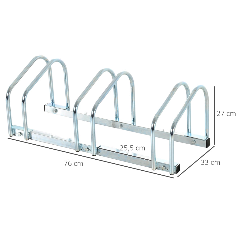 Portabiciclette per 3 Biciclette ¨C Minimal ¨C Grigio 76x33x27cm