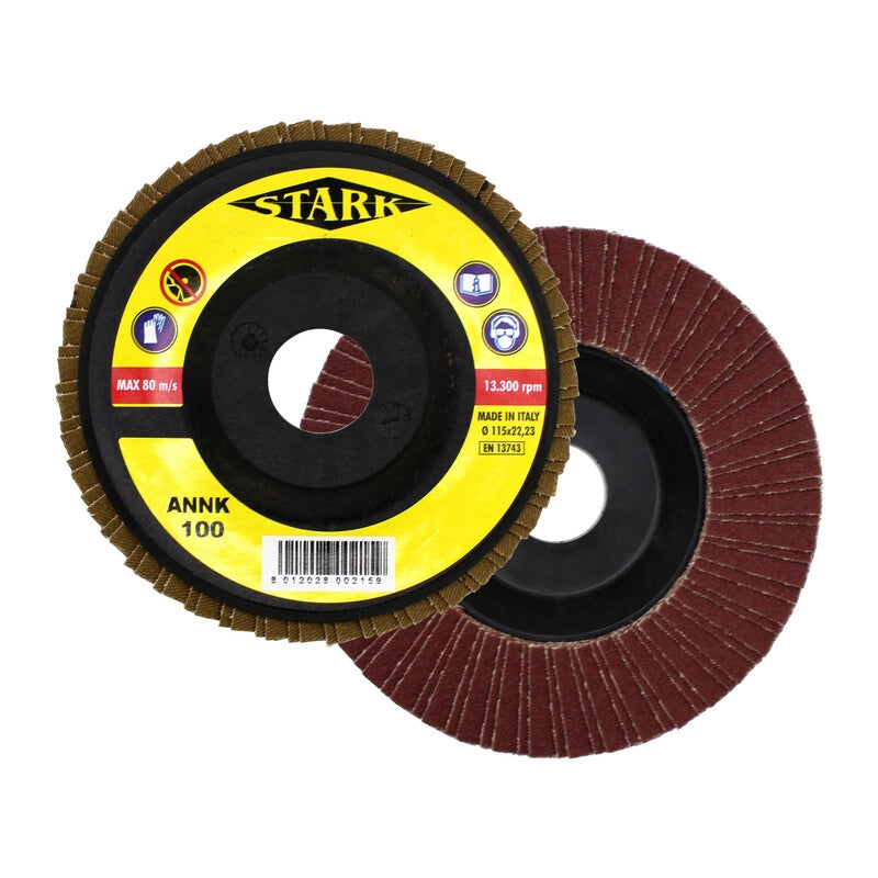 STARK DISCO ABRASIVO LAMELLARE D 115 MM GR 100- IMA- 10,0 pz