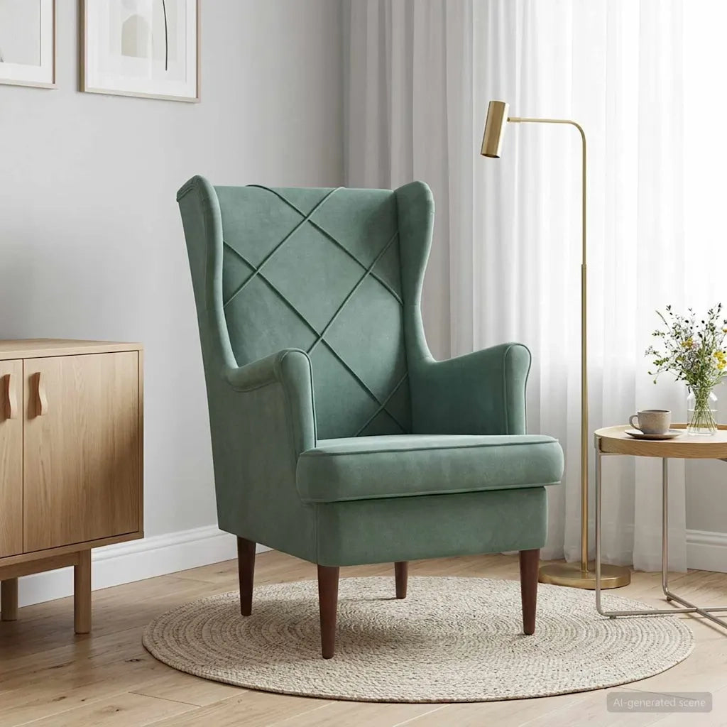Poltrona Verde Mare Velluto 42029905