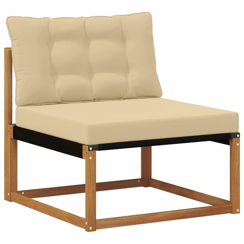 Set di divani da esterno con cuscino 9 pcs Naturale e Beige 3381685