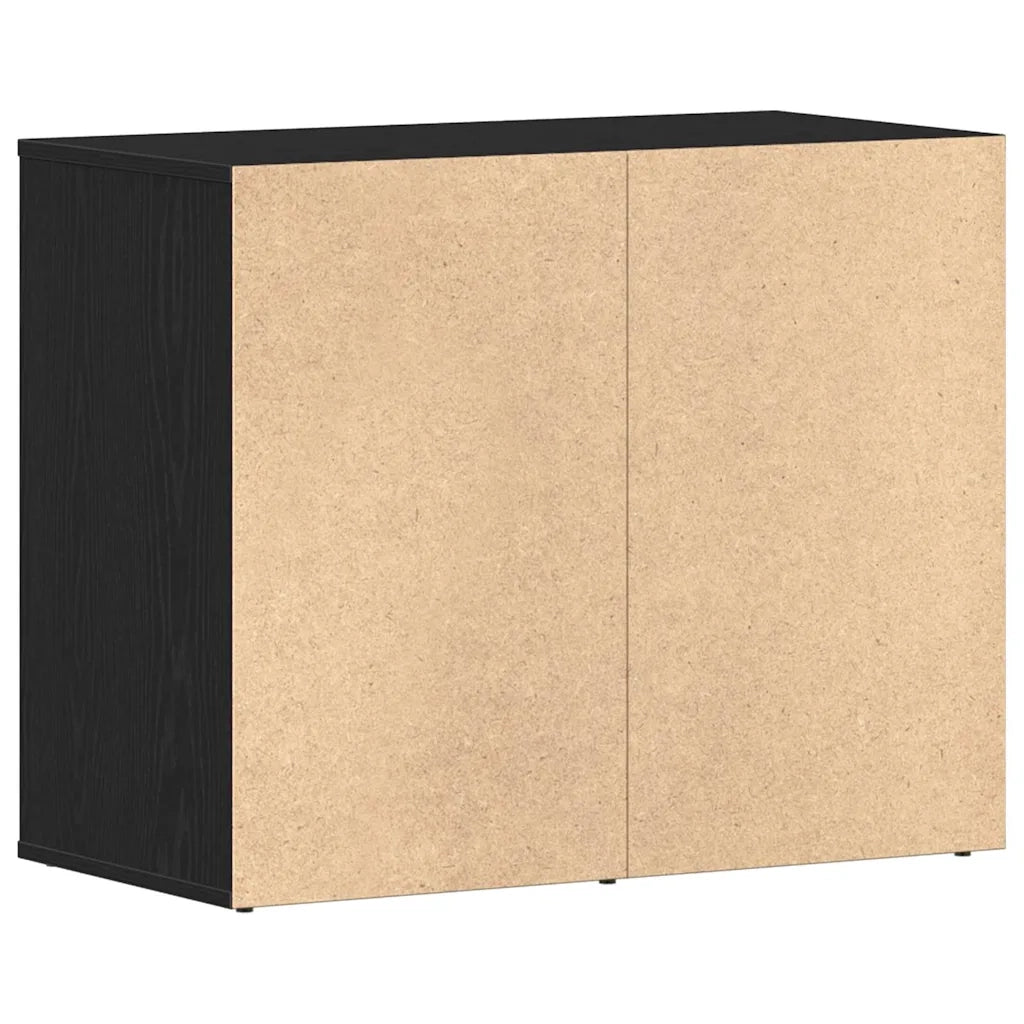 Mobiletto Cosmetico con lo scaffale Rovere Nero 80 x 40 x 65 cm 862788