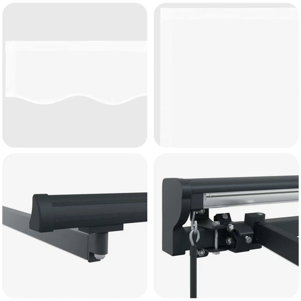 Cornice per Tenda Manuale con LED Bianco e Antracite 4 × 3 m 3420852